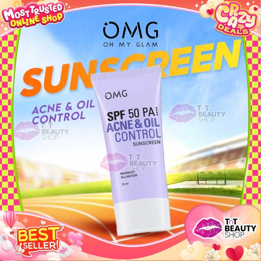 OMG Acne & Oil Control UV Barrier Sunscreen SPF50 PA++++ No Whitecast | TnT Beauty Shop