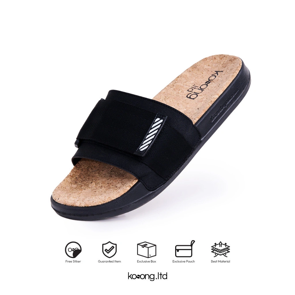 Kosong.Ltd Sandal Pria Wanita Step Strap - Black