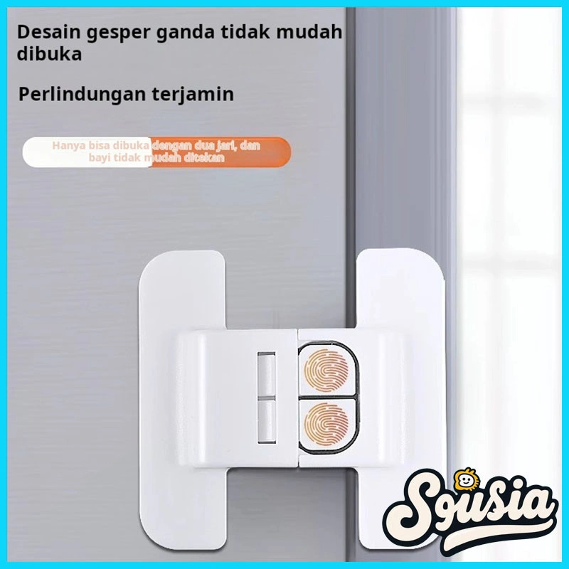 Gesper pengikat pintu kulkas, penutup pintu anti-pukulan, kunci pengaman pintu kulkas anti-bayi