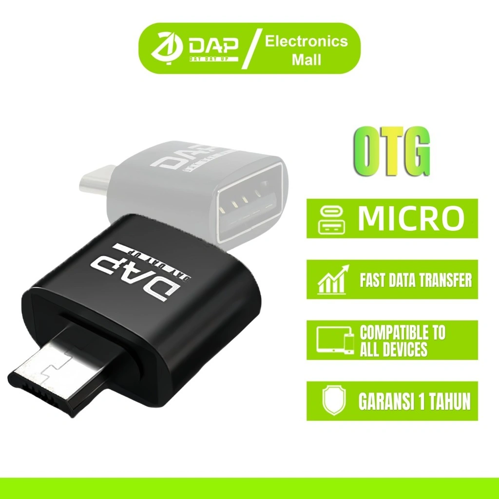 DAP OTG2-N OTG Adapter – Micro to USB 2.0, Compatible with All Devices - Garansi Resmi 1 Tahun