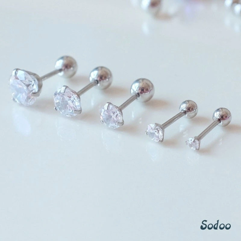 1 PCS Anting Stud RIK Kartilago Tujuan Ganda anting Stainless Bahan Steel Tragus 3 Cakar Fashion Anting Keren