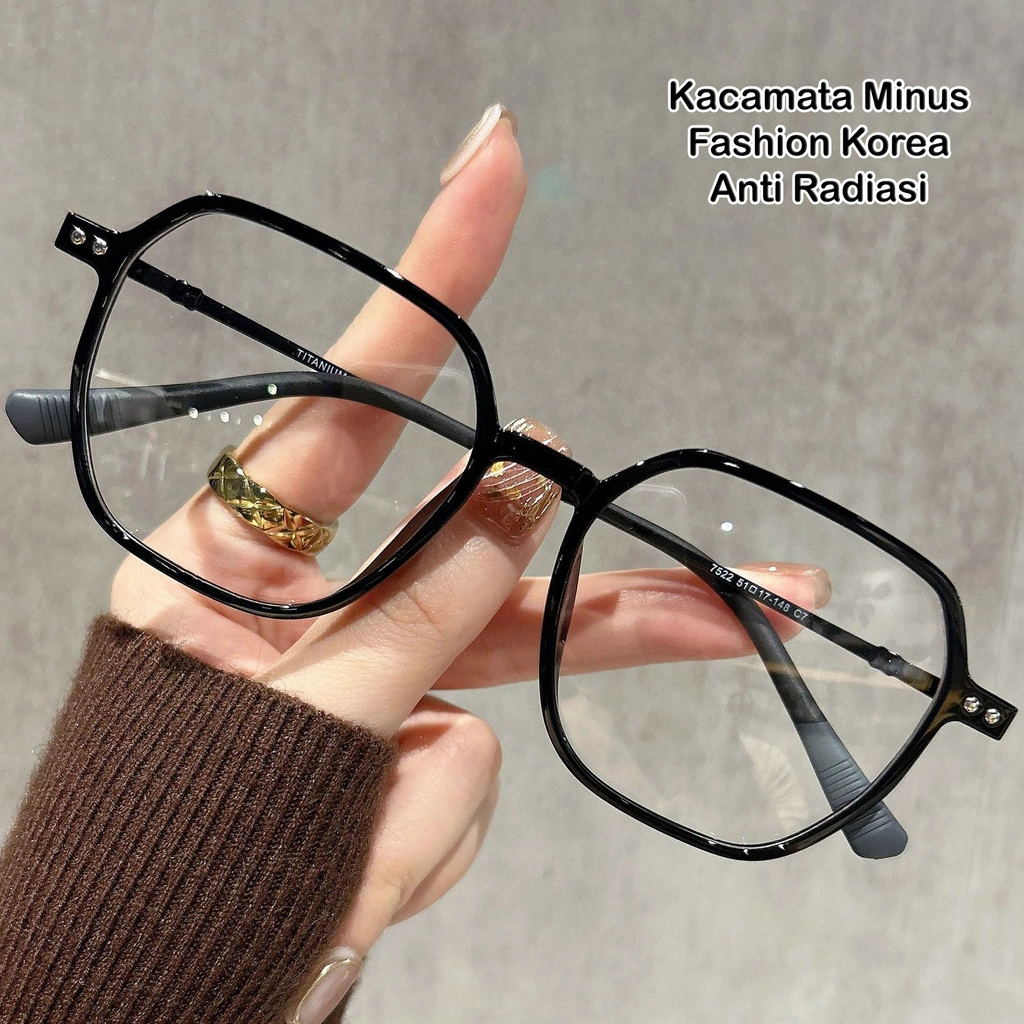 Kacamata Minus Fashion Korea Anti Blue Light anti Radiasi Smartphone dan Laptop Model Cat Eye Zhijing-1777 Kacamatamu.murah