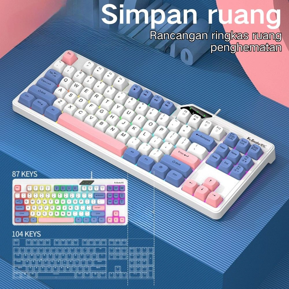 Pc Backlight Gaming Keyboard Mekanik Rgb Untuk 87 Esports Keys Hp Laptop Gaming Keyboard
