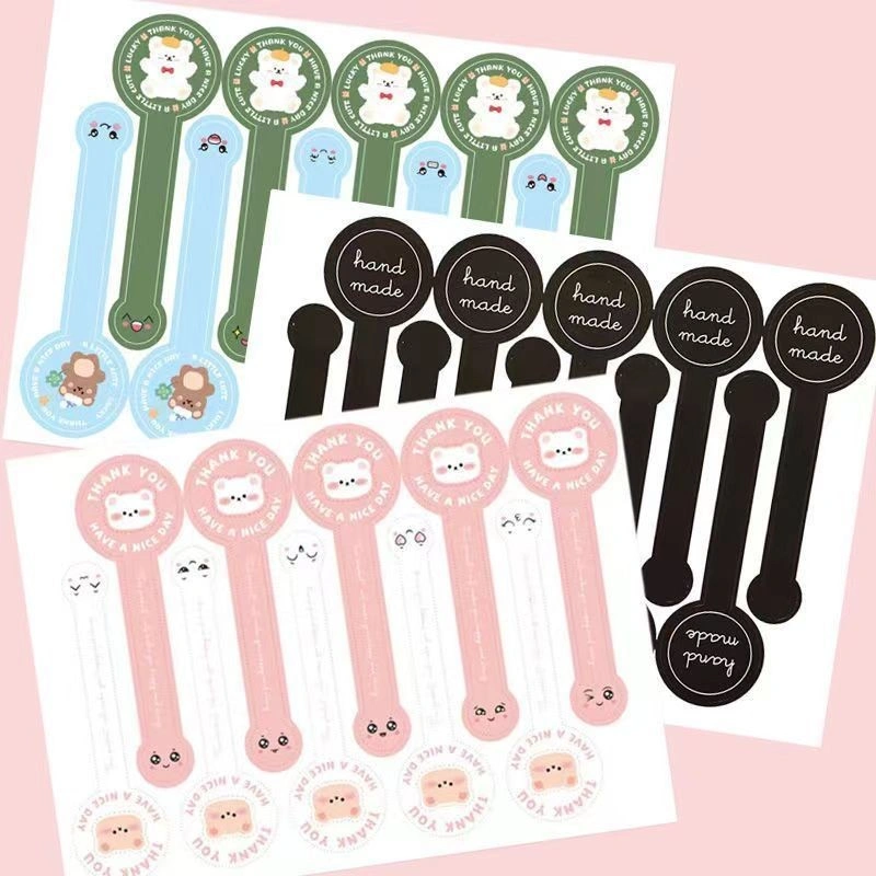 COD 100 Pcs Stiker Terima Kasih Bubuk Thank You Sticker Panjang Segel Makanan Seal Label Sticker