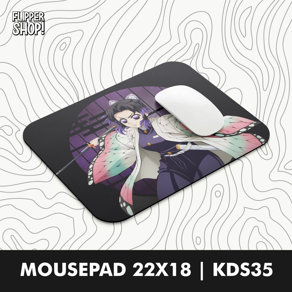 Mousepad Demon Slayer Shinobu/Tokito/Mitsuri/Iguro/Sanemi/Tengen Anime Anti Slip Mouse pad 22x18