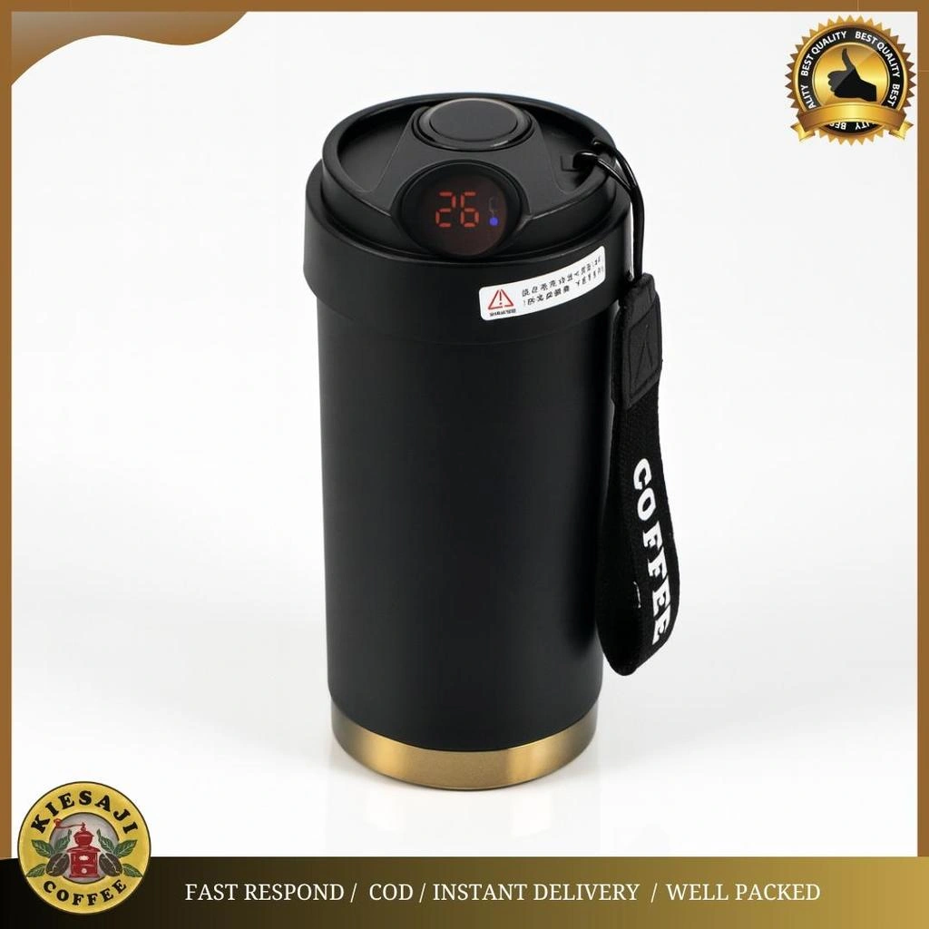 WMYG Botol Minum Tumbler Suhu Smart LCD Display Stainless Steel 450ml Termos Thermos Kopi Teh Susu Minuman