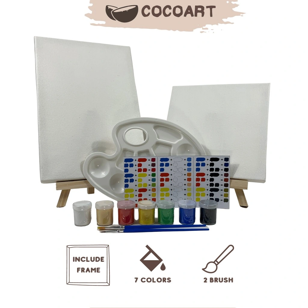 Painting Kit - Cocoart.id I Kanvas 20x20 / 20x30 / 30x40 / 10x10 / 15x15