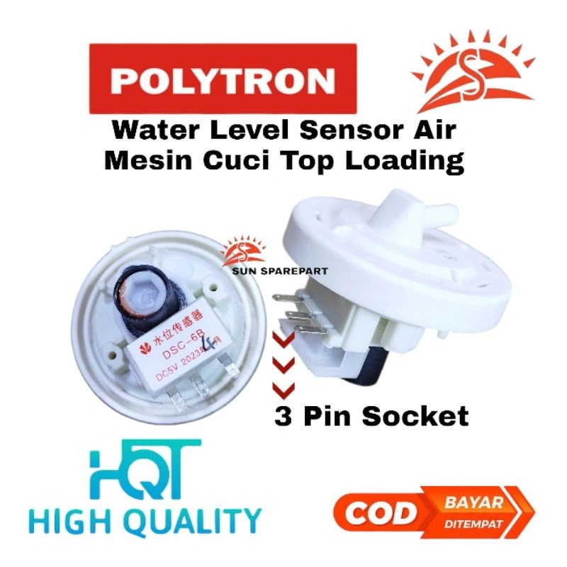 water level sensor air mesin cuci Polytron Top loading / 1 tabung high quality