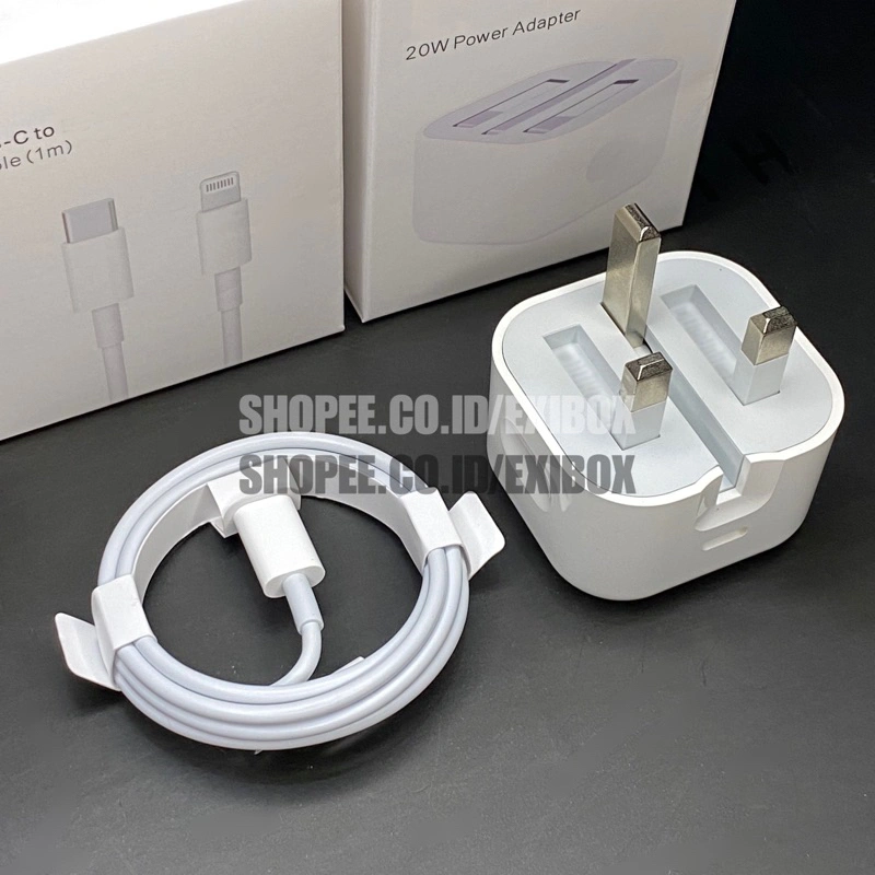 Charger iP 20W Kaki 3 USB-C/ Adaptor 20W Kaki 3/ Kabel