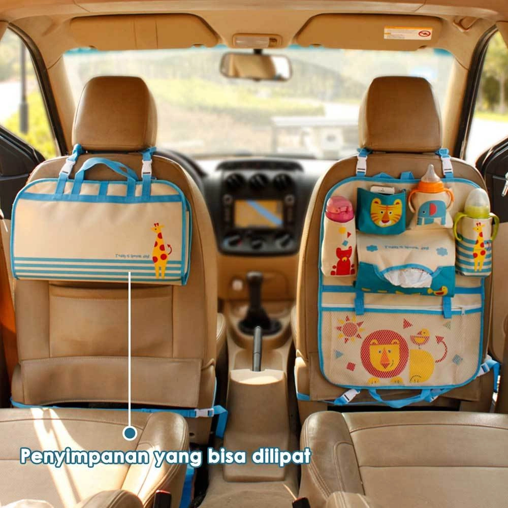 Tas Belakang Jok Mobil Bayi Car Seat baby Organizer Multifungsi Character Tas Gantung Mobil Anak