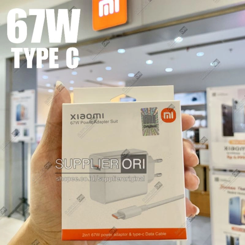 ADAPTOR CHARGER XIAOMI TYPE C 67WATT ORIGINAL FAST CHARGING KABEL USB TYPE C