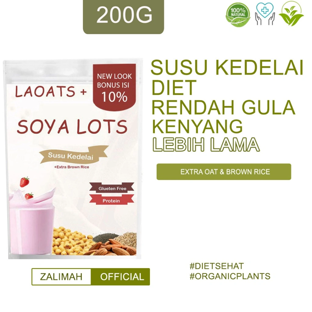 Susu Protein Diet Meal Replacememt Whey Kedelai Soya Milk Oat Milk Laoats