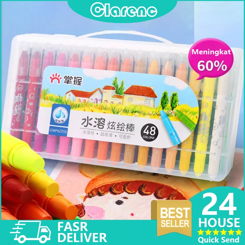 Crayon /crayon anti air /silky crayon / 12/36/48 Set krayon yang dapat diputar
