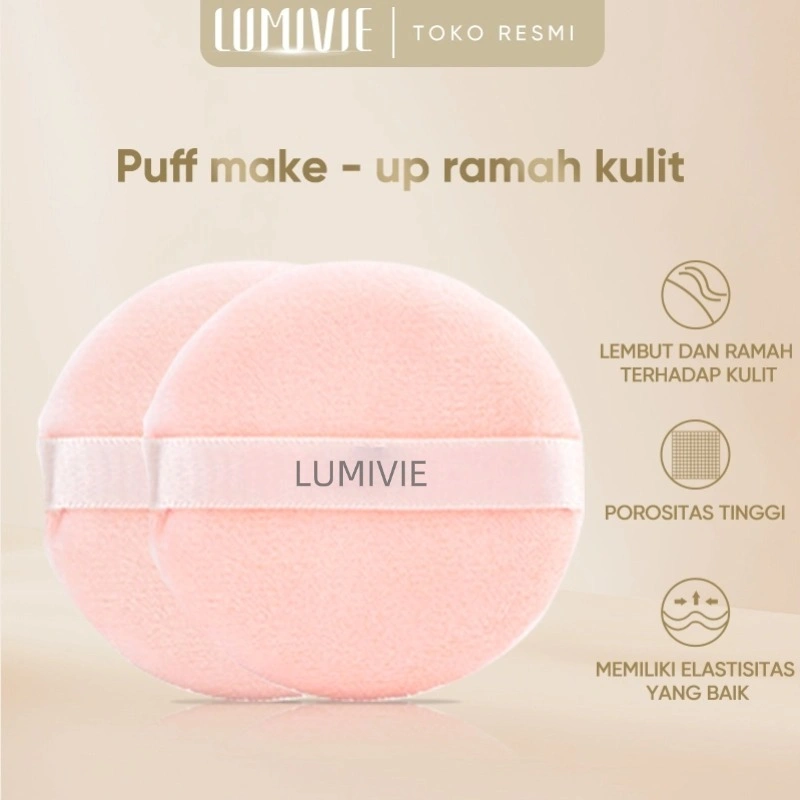 LUMIVIE Spons Bedak Bulu Spons Bedak Tabu Spons Bedak Bulu untuk Riasan Flawless