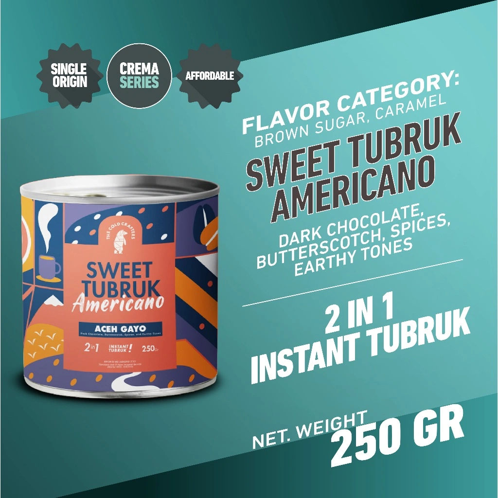 Sweet Tubruk Americano 2in1 Instant Tubruk Aceh Gayo 100% Arabica