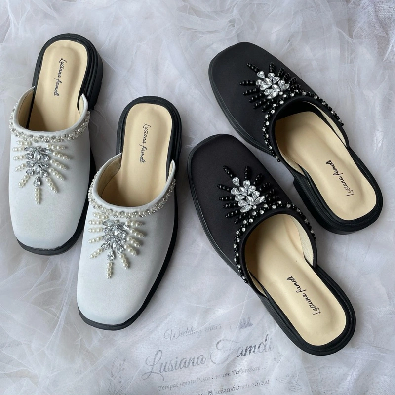 HAJUN_GI l Sepatu Selop pengantin pria sepatu cowok payet sepatu wedding selop pria