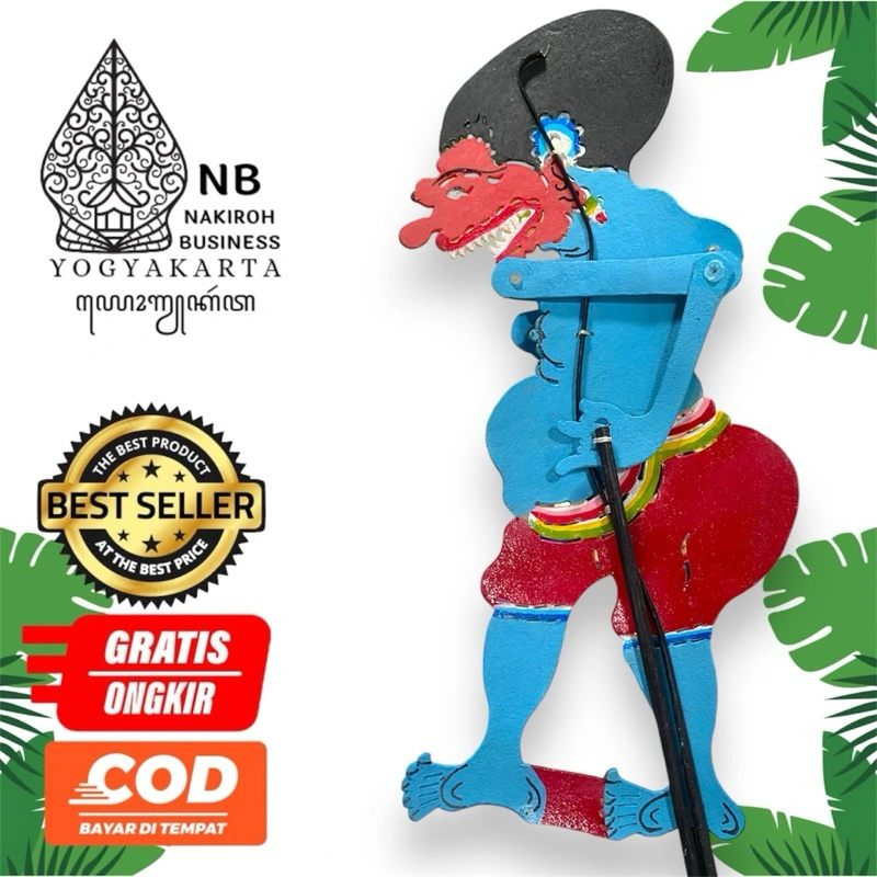 NAKIROHBUSINESS WAYANG kulit SETAN GENDRUWO BAHAN KULIT SAPI TEBAL