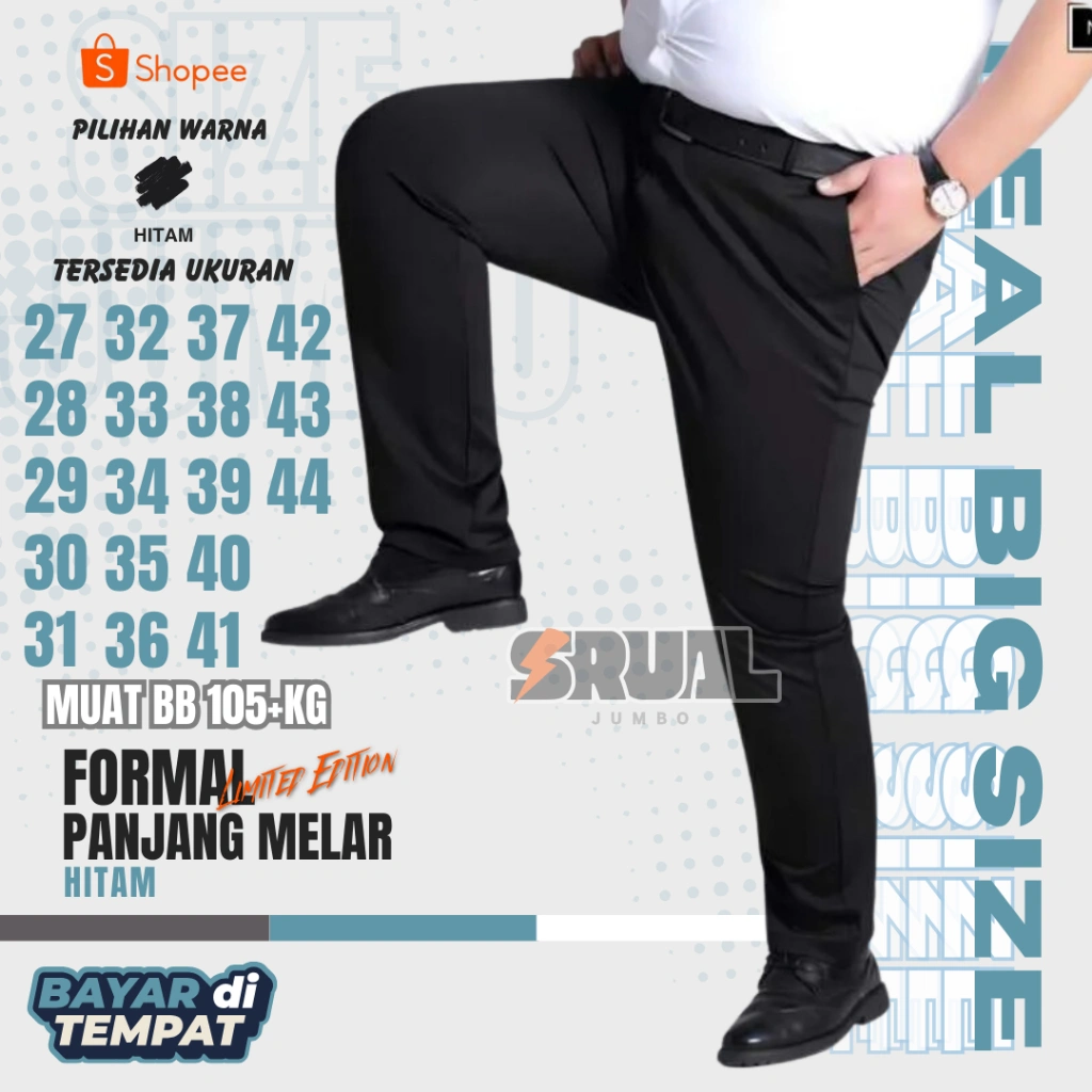 Celana Kantor Pria Jumbo Big Size/Celana Formal Premium 27-44