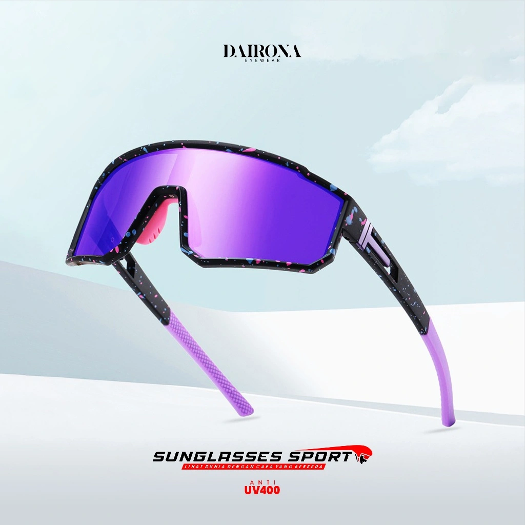 Dairona Eyewear Kacamata Sport Sepeda Minus/Normal Sport Golf / Mendaki Gunung Bisa Minus Lensa Mercury Anti Silau Outdoor Sport Bike Pria Wanita Bahan TR-90 3058