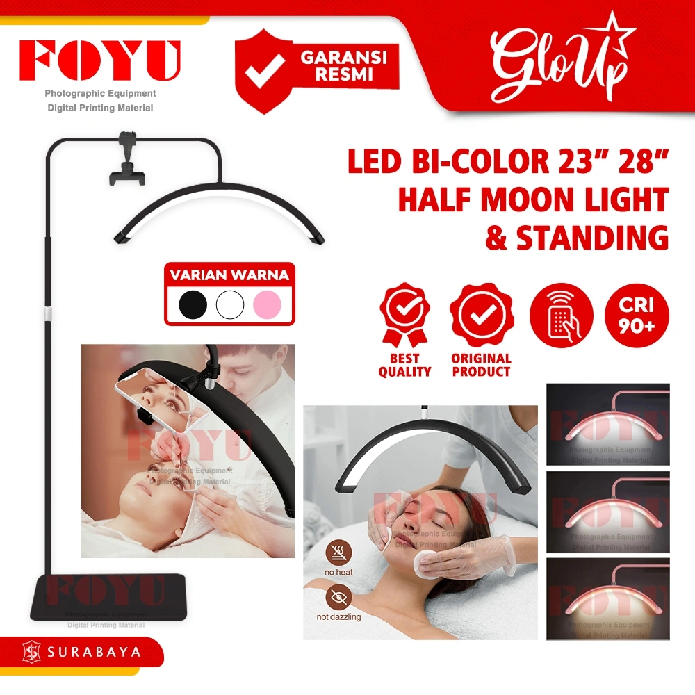 GloUp Moonlight HD-M6X HD-M8X 23" 28" LED Lampu Facial Eyelash Extension Nail Art