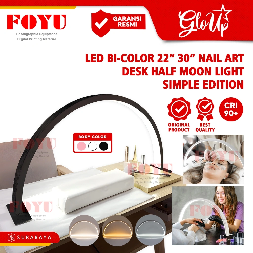 GloUp Moonlight HQ-55X HQ-75X 22" 30" LED Lampu Facial Eyelash Extension Meja Nail Art
