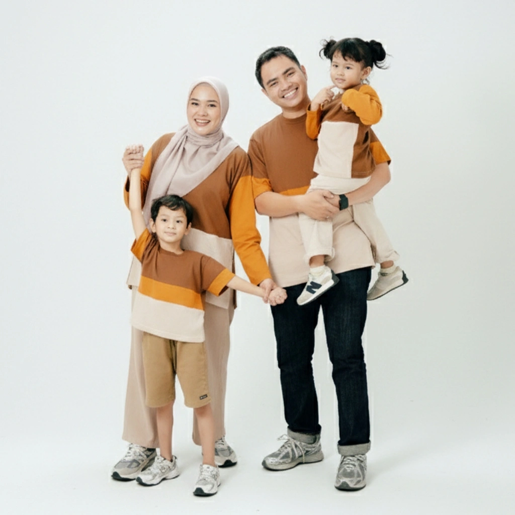 Badudu.id Baju Couple Keluarga - Kano Family Set - Busui - Choco