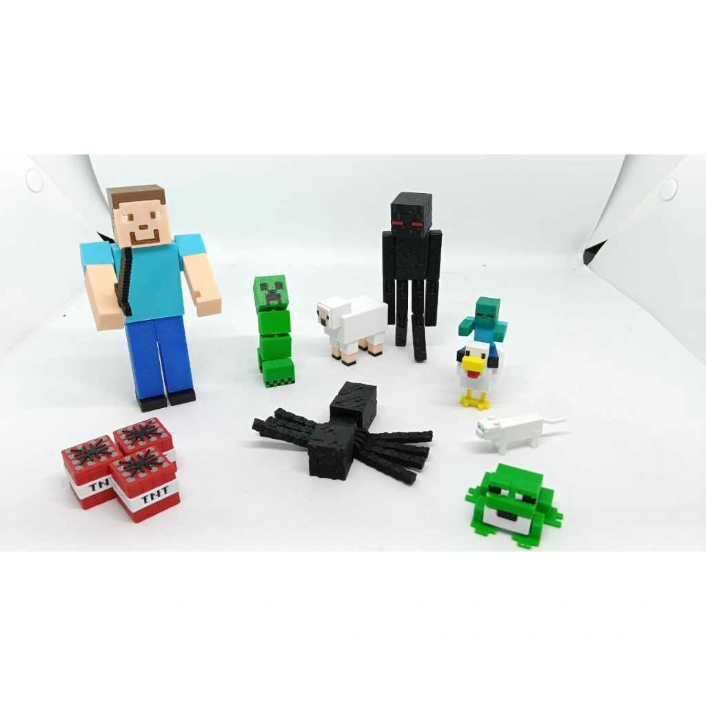 Minecraft Mainan Pajangan Steve Creeper Aman ENDERMAN TNT FROG CHICKEN JOCKEY