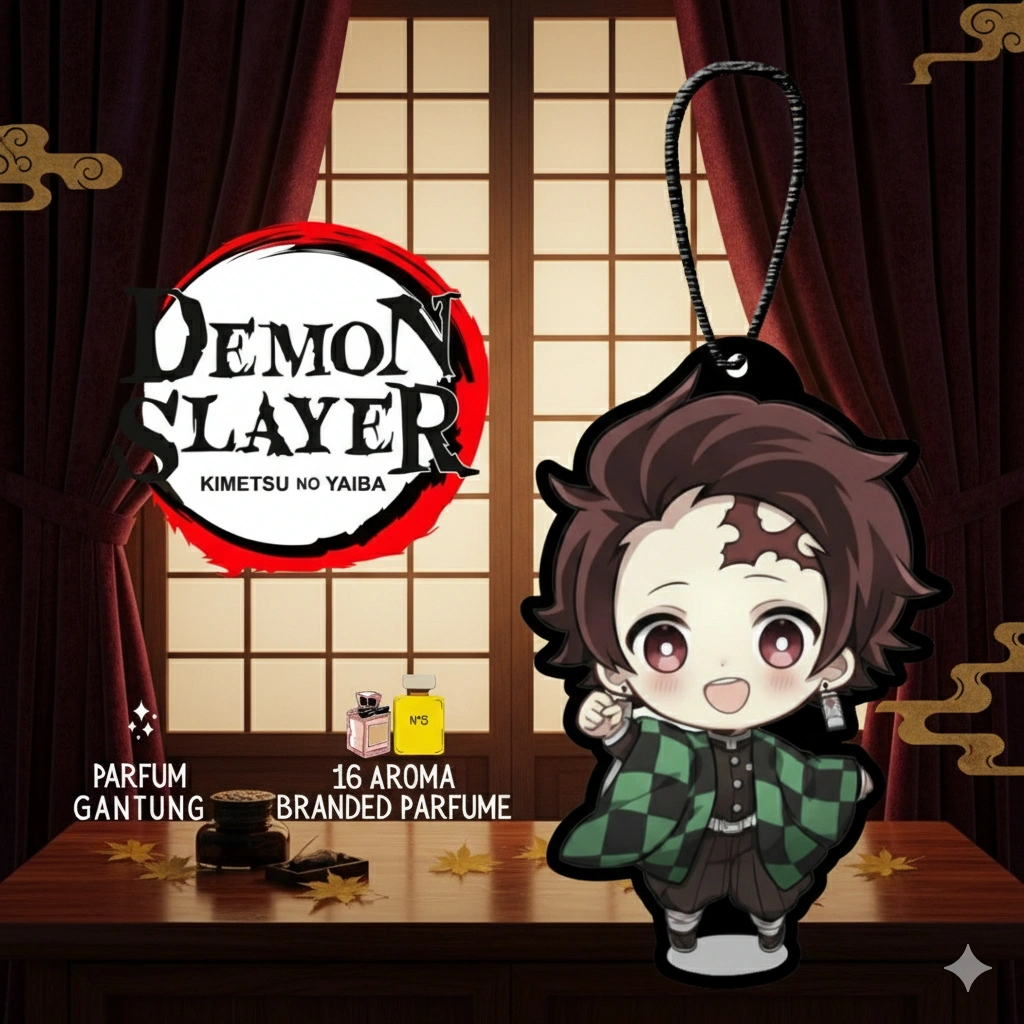 Demonslayer Tanjiro Kamado Parfum Gantung | Mobil | Dapat di Gantung Dimana Saja Tidak Bikin Mual | Pewangi Lemari Pakaian Tahan Lama|Popmart