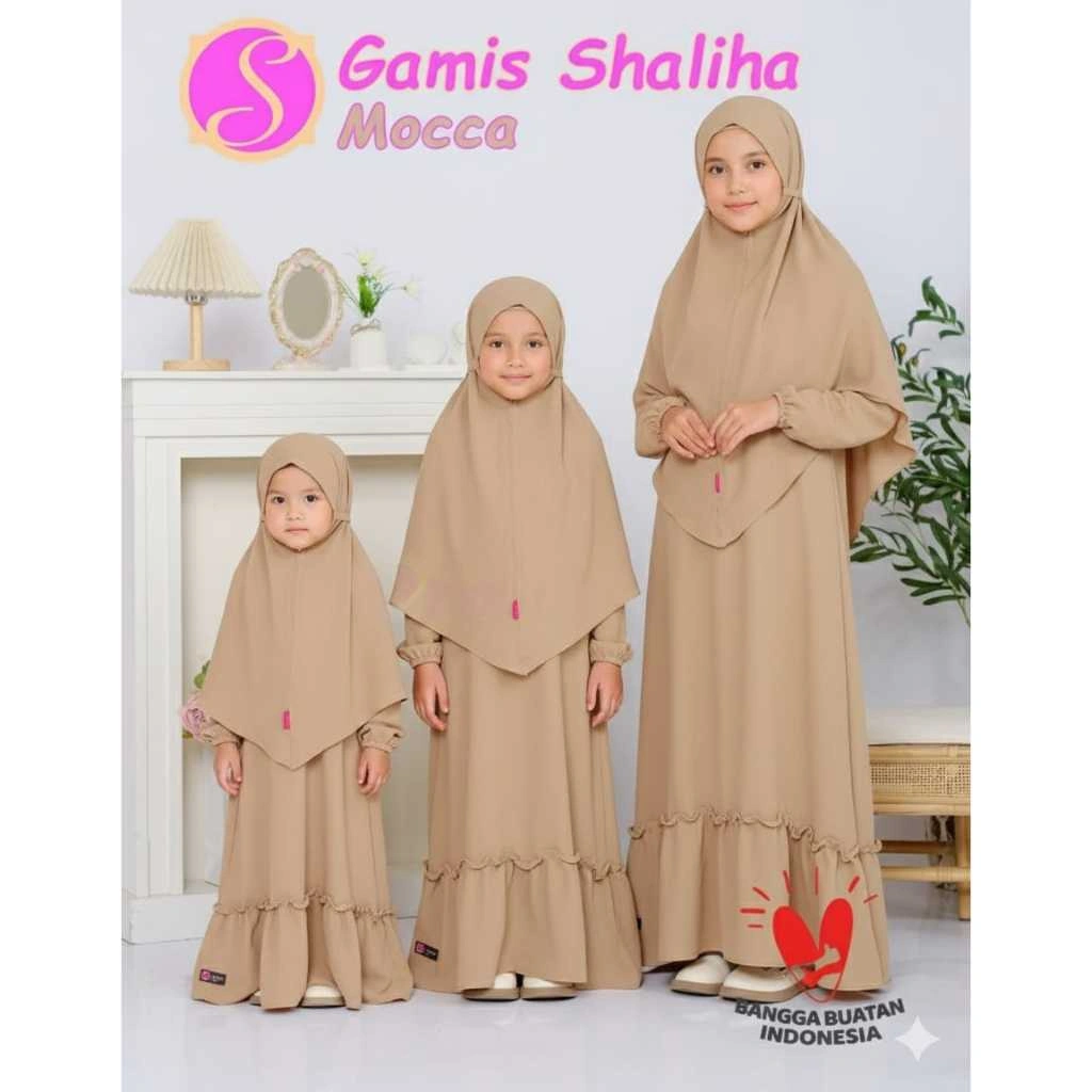 SETELAN GAMIS SYAR'I ANAK 2-14TAHUN / GAMIS SHALIHA BY HASNA COLLECTION