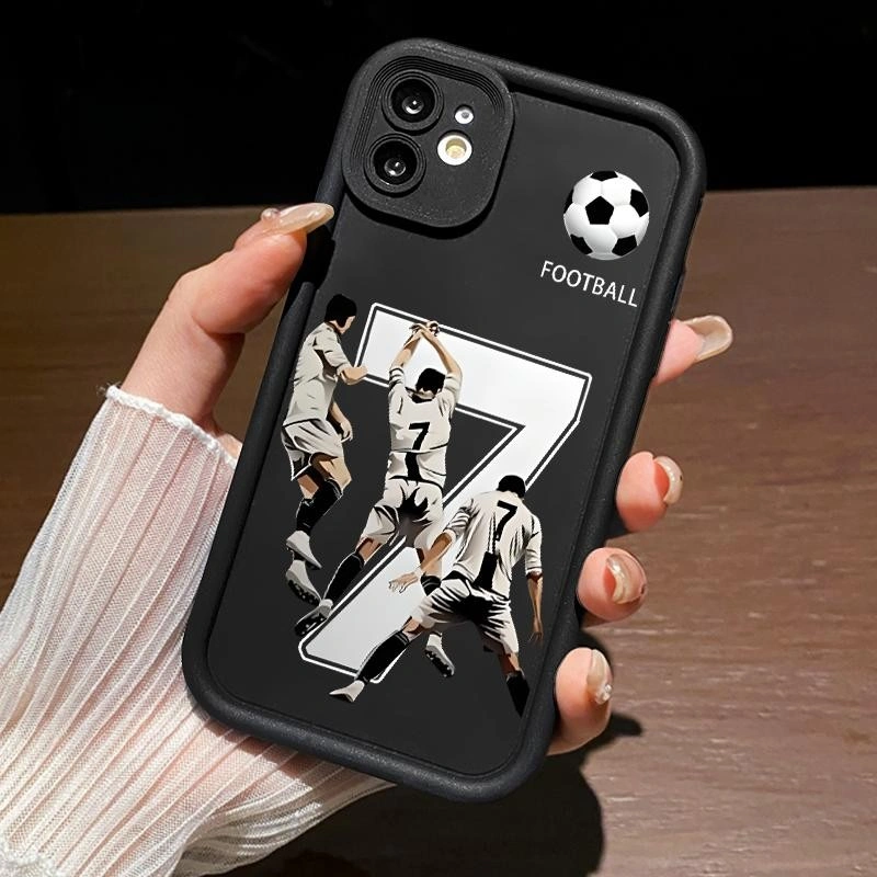 Soft Case For Samsung J6 Plus + Prime J7 Pro A02 A022 A03 Core A10 A7 2018 A750 F Grand J2 Ace J4 J415 M02 M022 M21 2020 2021 M30s On7 2016 Silicone Lens Protective Cartoon Kartun Football Silikon Cas