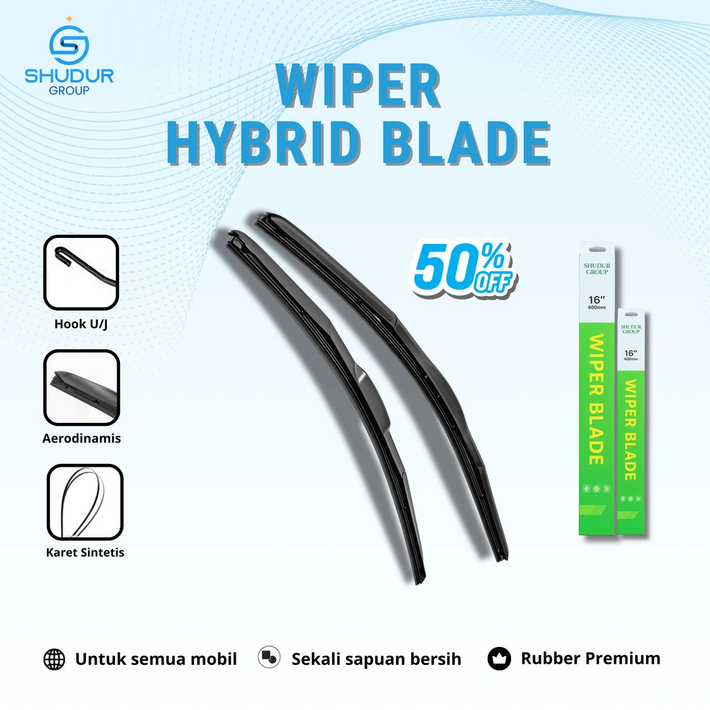 1 Set Wiper Model Hybrid Semua Tipe Mobil Karet Wiper Mobil Model Original Kaca Mobil Universal