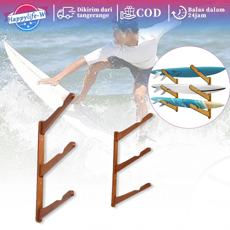 Rak Papan Surf Board Bambu Rak Papan Skateboard