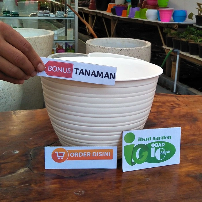Pot plastik putih tawon ukuran 24cm UNTUK TANAMAN HIAS DAUN & BUNGA