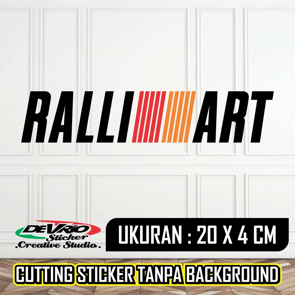 Stiker Ralliart Ralli Rally Art (Cutting Sticker Custom Suka Suka) Motor, Mobil, Truk, Kaca, Helm, Gerobak