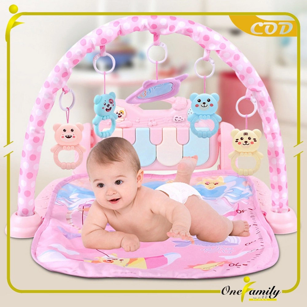 ONE-M15-16 Baby Play Gym Mainan Anak Bayi Rattle & Piano Playmat Matras / Kasur Bayi Playgym Musical