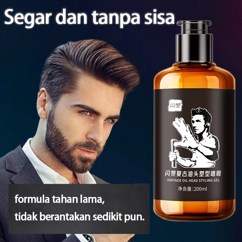 gel rambut cair pria menghidrasi menata rambut minyak rambut tidak lengket tidak berminyak gel rambut