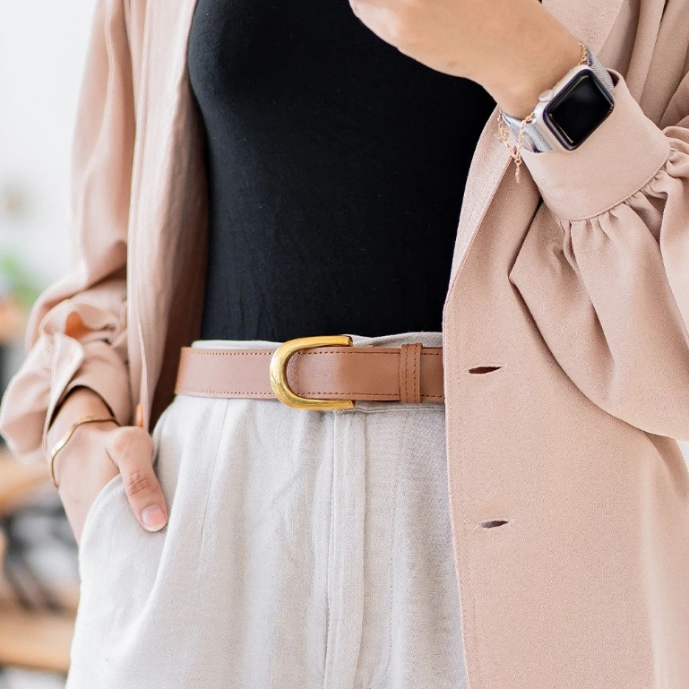 Kenes Leather Sabuk Wanita Custom Ikat Pinggang Kulit Asli BELT - Free Grafir Nama