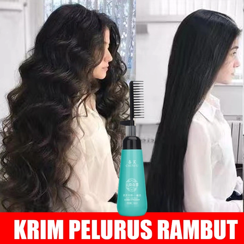Krim Pelurus Rambut Permanen Cream Pelurus Rambut Permanen Tanpa Catok Alat Pelurus Rambut Hair Straightener Keratin Smoothing Hair Energy Easy Straight