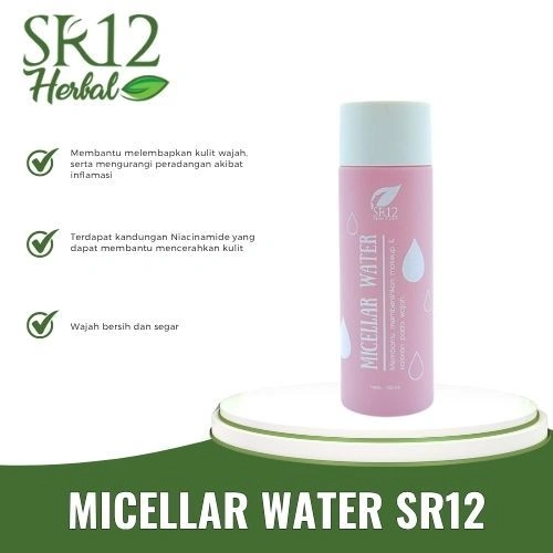 Micellar Water SR12 Cleansing Water Pembersih Wajah dan Makeup Secara Optimal 100 ml BPOM