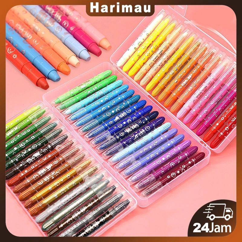 CRAYON GRASP / CRAYON GRASP MATA SEDANG / WATER SOLUBLE CRAYON / KRAYON WARNA / SILKY CRAYON