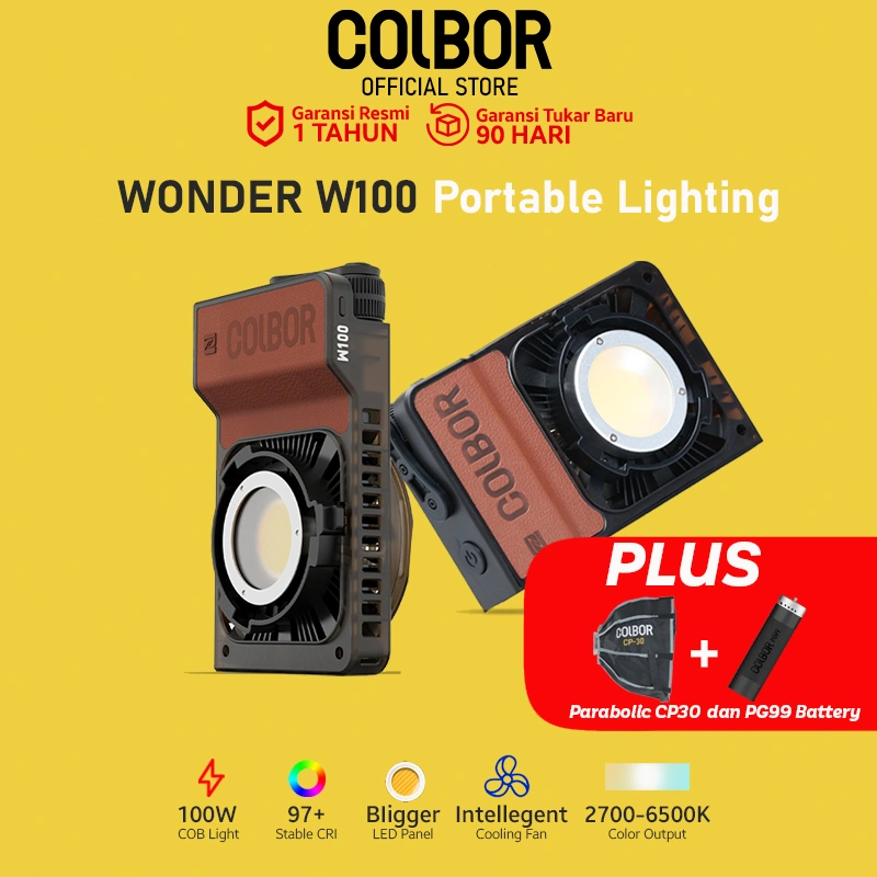 Colbor W100 Lampu Portable Studio LED 100W Video And Foto Lighting