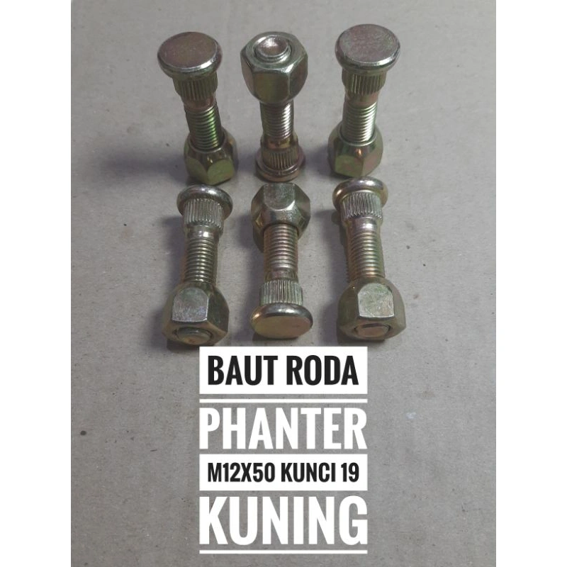 baut roda PHANTER m12x1,5x50 kunci 19