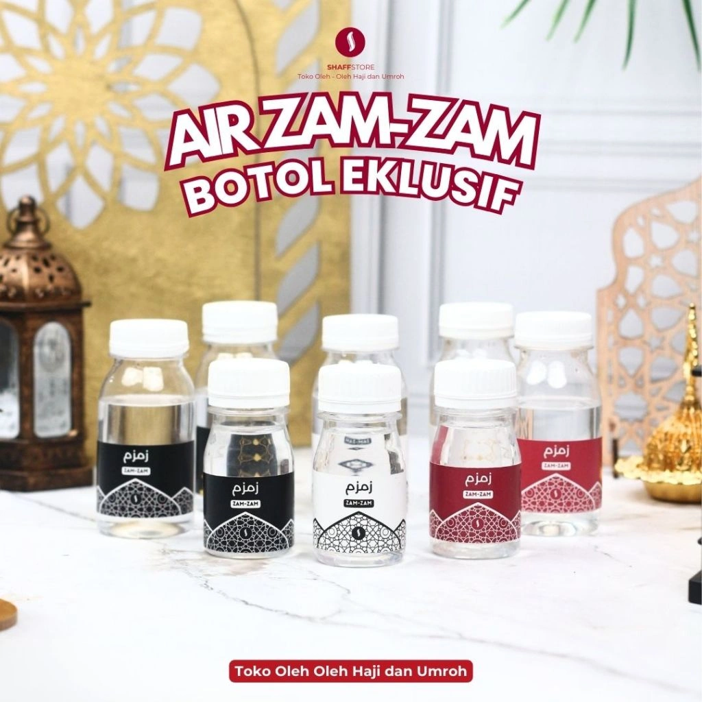 SHAFFSTORE - Air Zamzam Mekah Asli Arab Saudi Ekslusif Botol Zam Zam