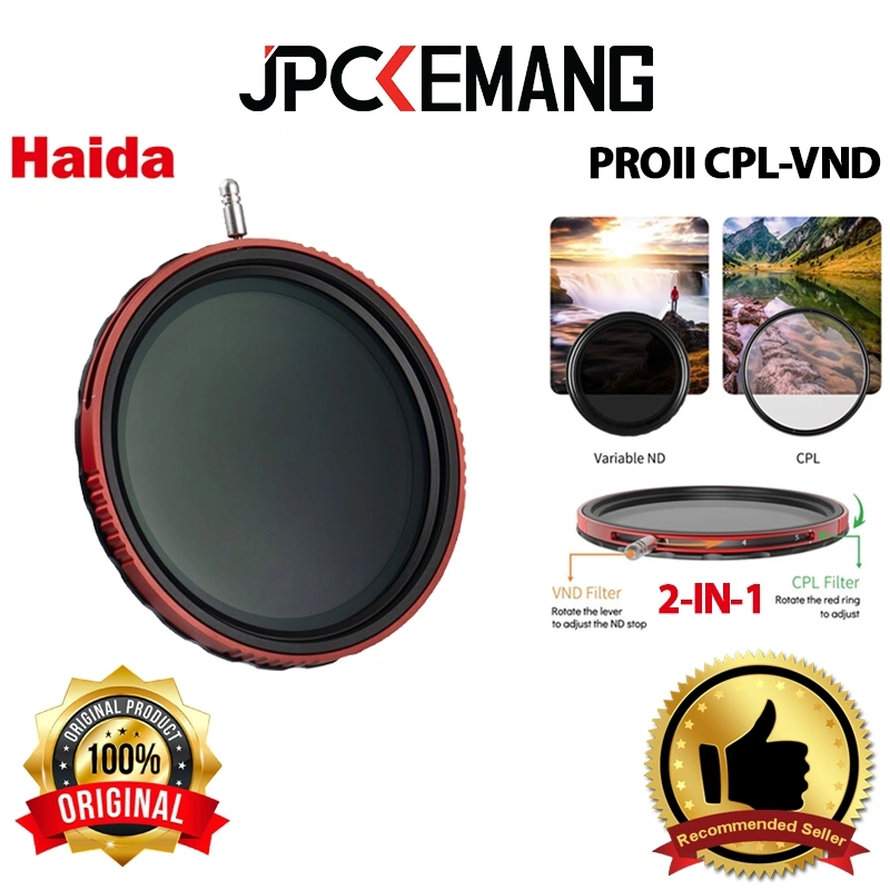 Haida PRO II CPL-VND 2in1 Filter Lens PROII Circular Polarizer Variable ND Filter Lensa HD4781 67mm 72mm 77mm 82mm Original