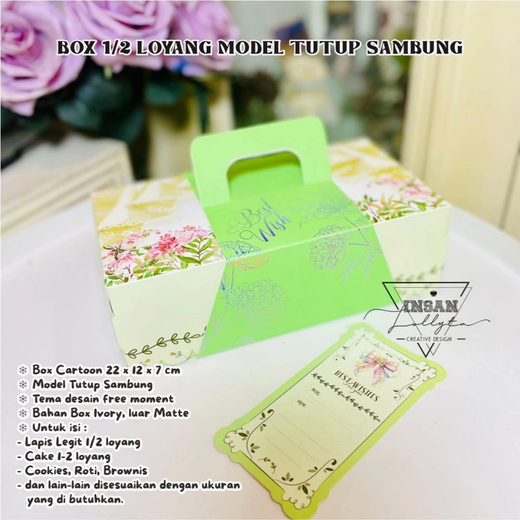 Box Setengah loyang uk. 22 x 12 x 7 cm Tutup sambung Sunny Best Wish