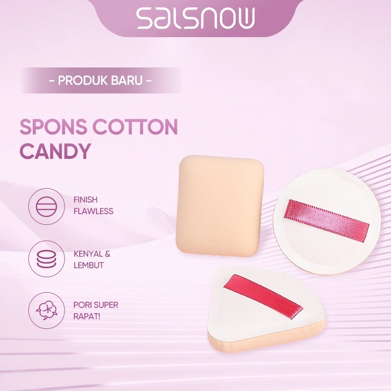 Freebie SALSNOW Sponge Makeup Set 3-in-1 Basah & Kering Tiga Bentuk Makeup Cushion Puff Foundation / Blush Elastisitas Baik Spons Makeup Multifungsi Dikirim Sekarang