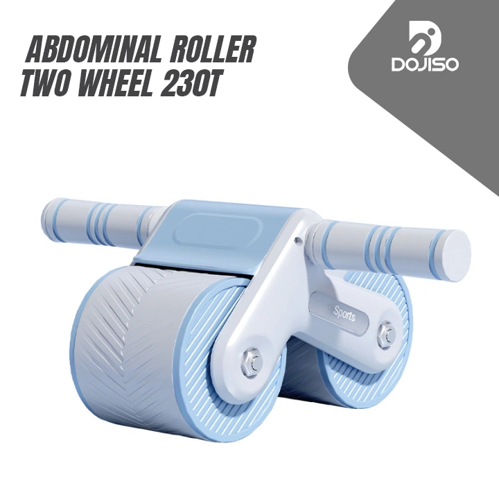 Abdominal Roller Two Wheel 230T AB Wheel Roller Alat Latihan Perut Sit Up Core Trainer Gym Home Fitness