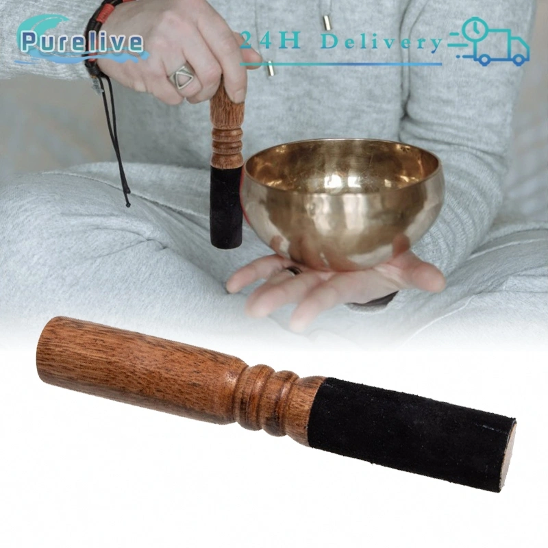 12cm/18cm Wood Singing Bowl Mallet Tibetan Singing Bowl Mallet Strike Mangkuk Suara Stik Drum