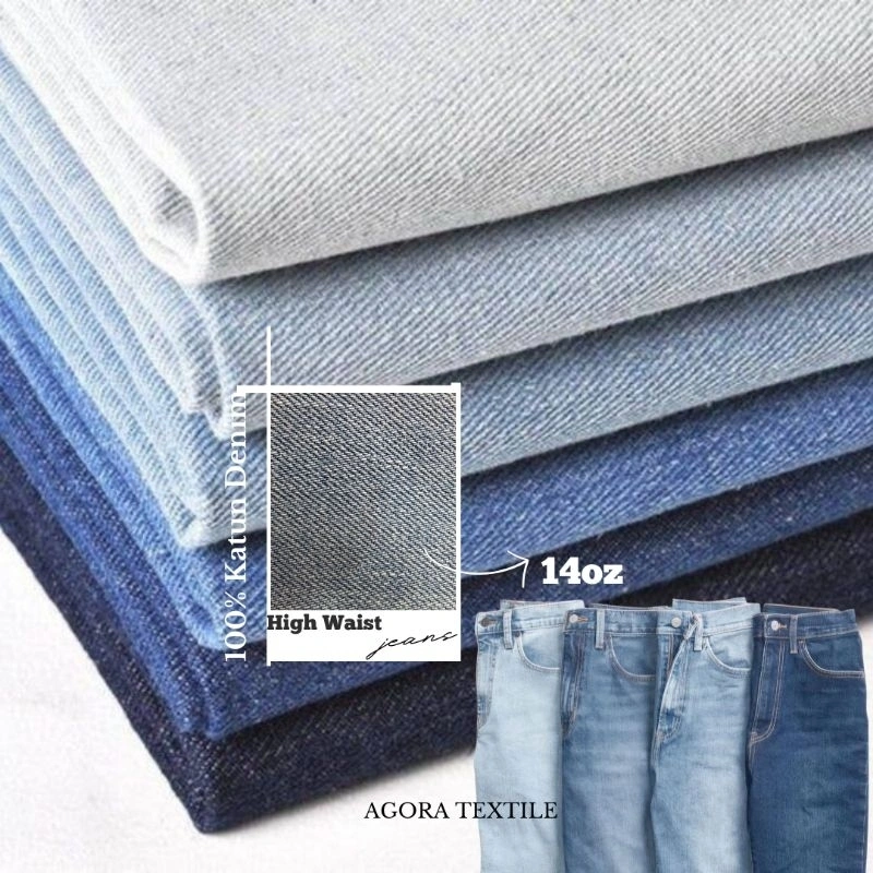 kain denim | kain denim jeans wash non stret | kain denim meteran | kain denim wash 13oz harga per 1 celana (1,25)