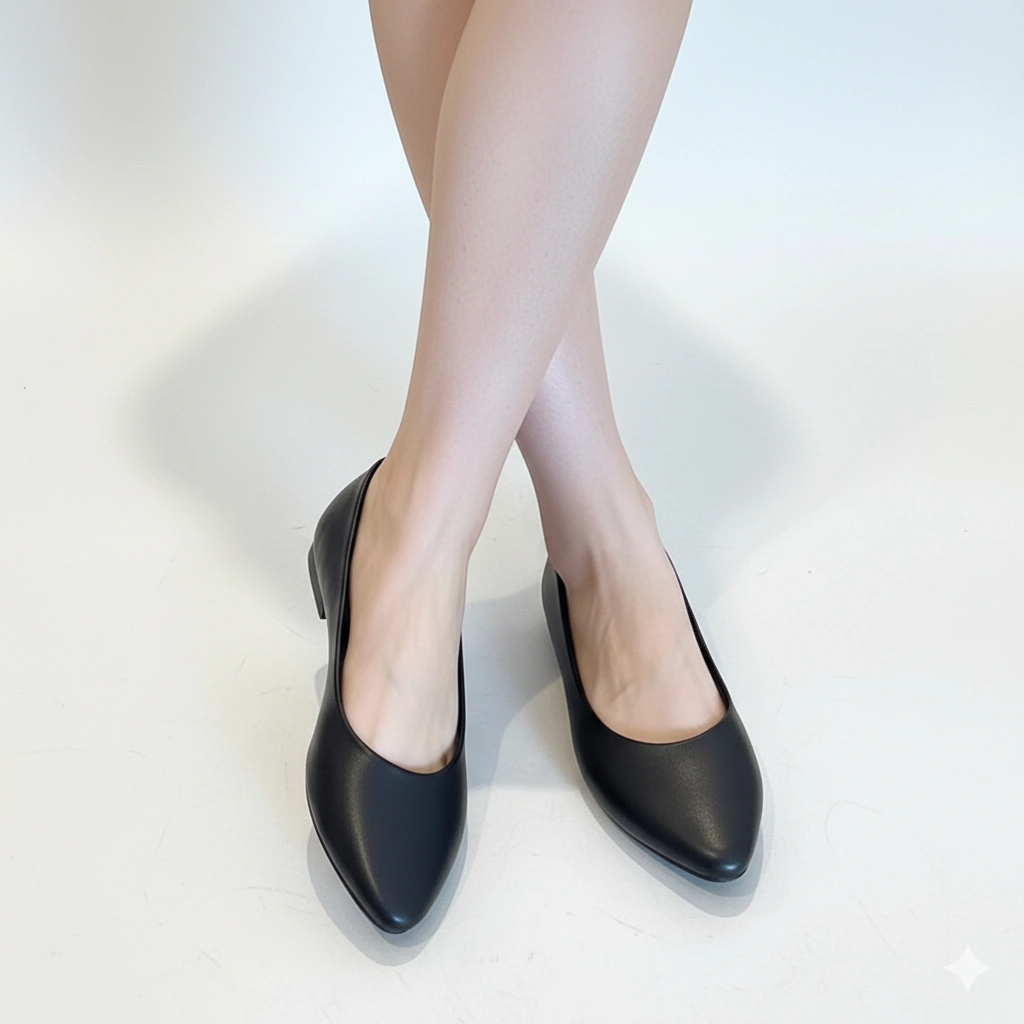 NEEZ Indira Flatshoes Sepatu Wanita Model Ballet Hitam Polos Women Flats Daily